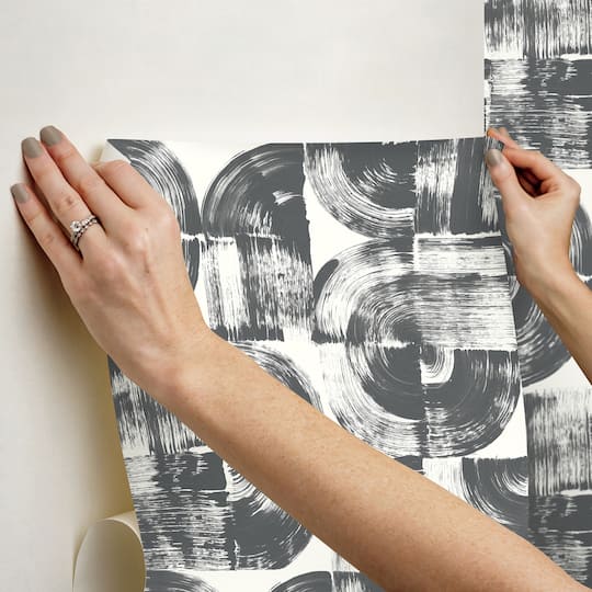 NuWallpaper Elias Black Peel & Stick Wallpaper
